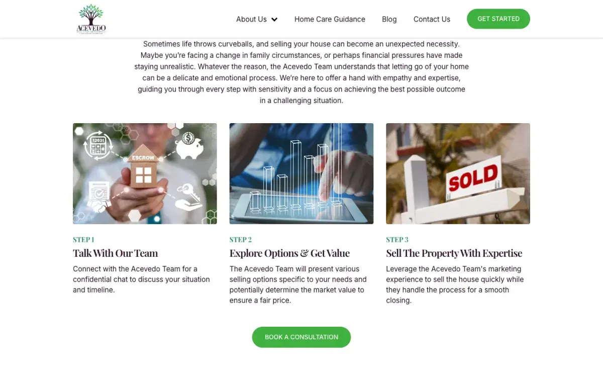 Three steps to sell: talk with the team, explore options, sell with expertise