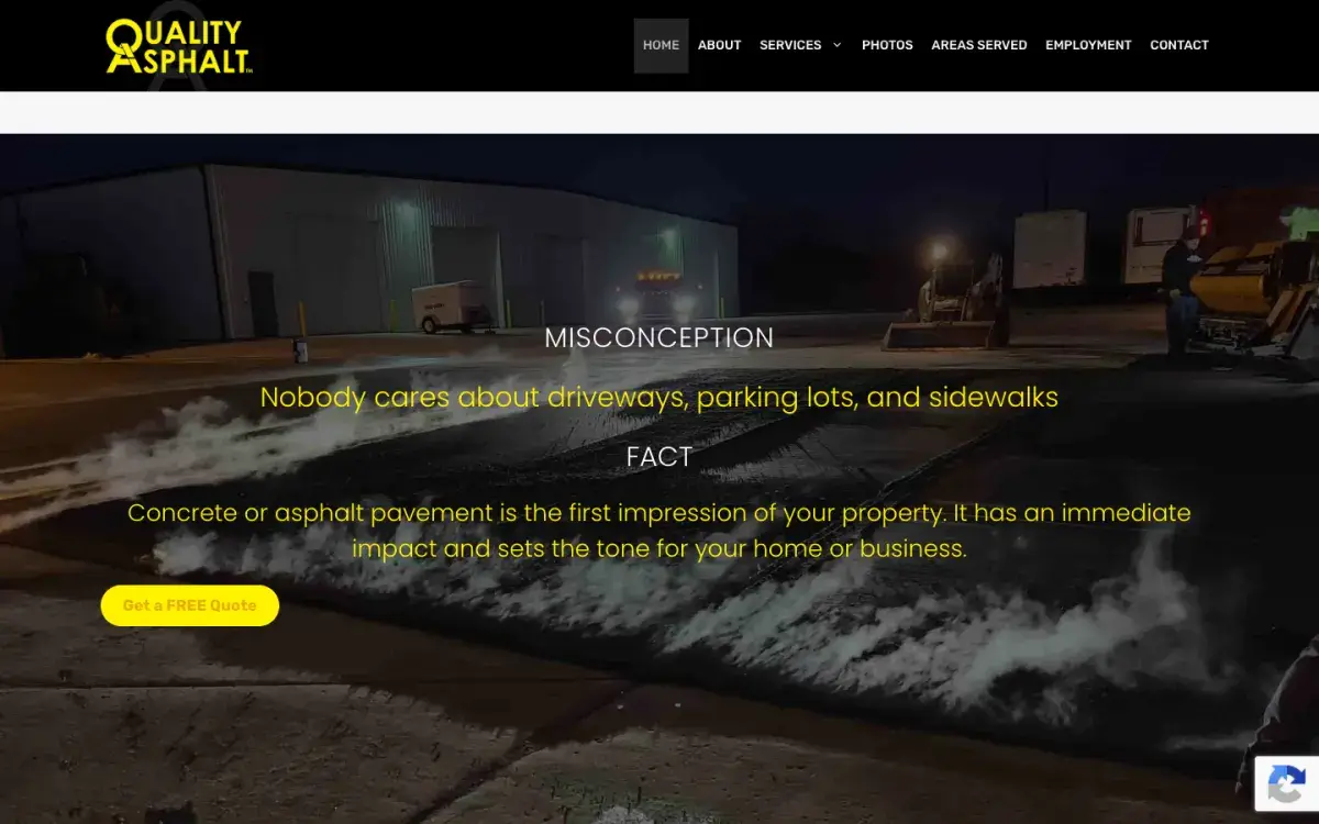 "Misconception / Fact" banner on why pavement matters