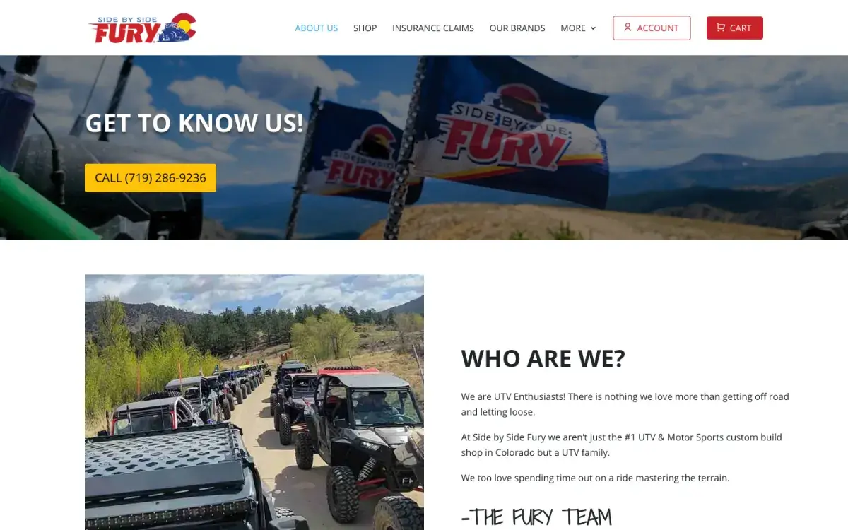 About Us page: Who We Are, The Fury Team