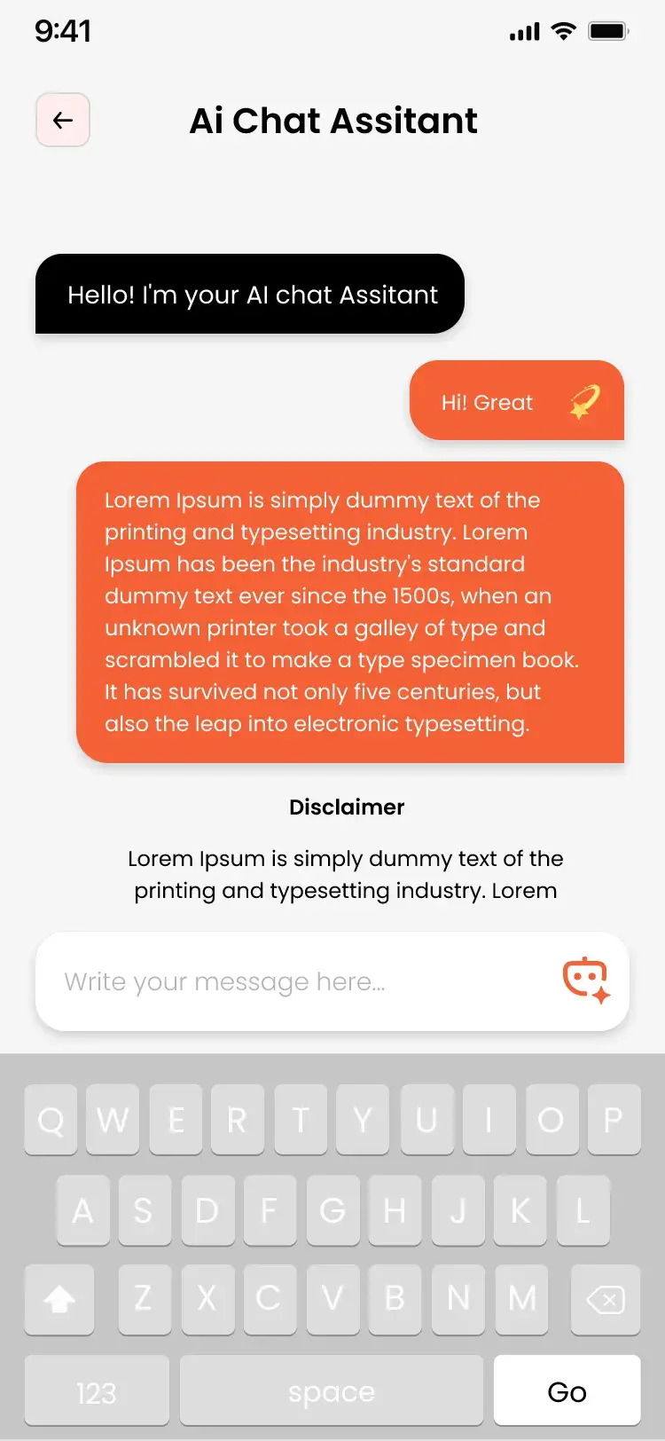 AI Chat Assistant conversation