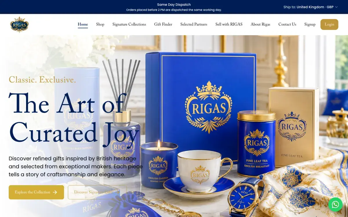Rigas Worldwide shipping and logistics platform