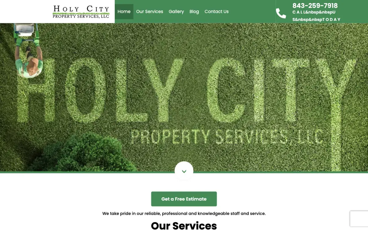 Holy City Property Services homepage