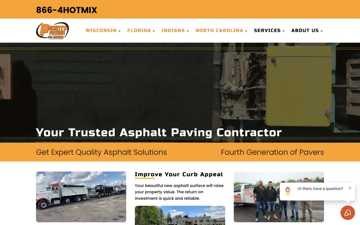 Picketts Paving homepage