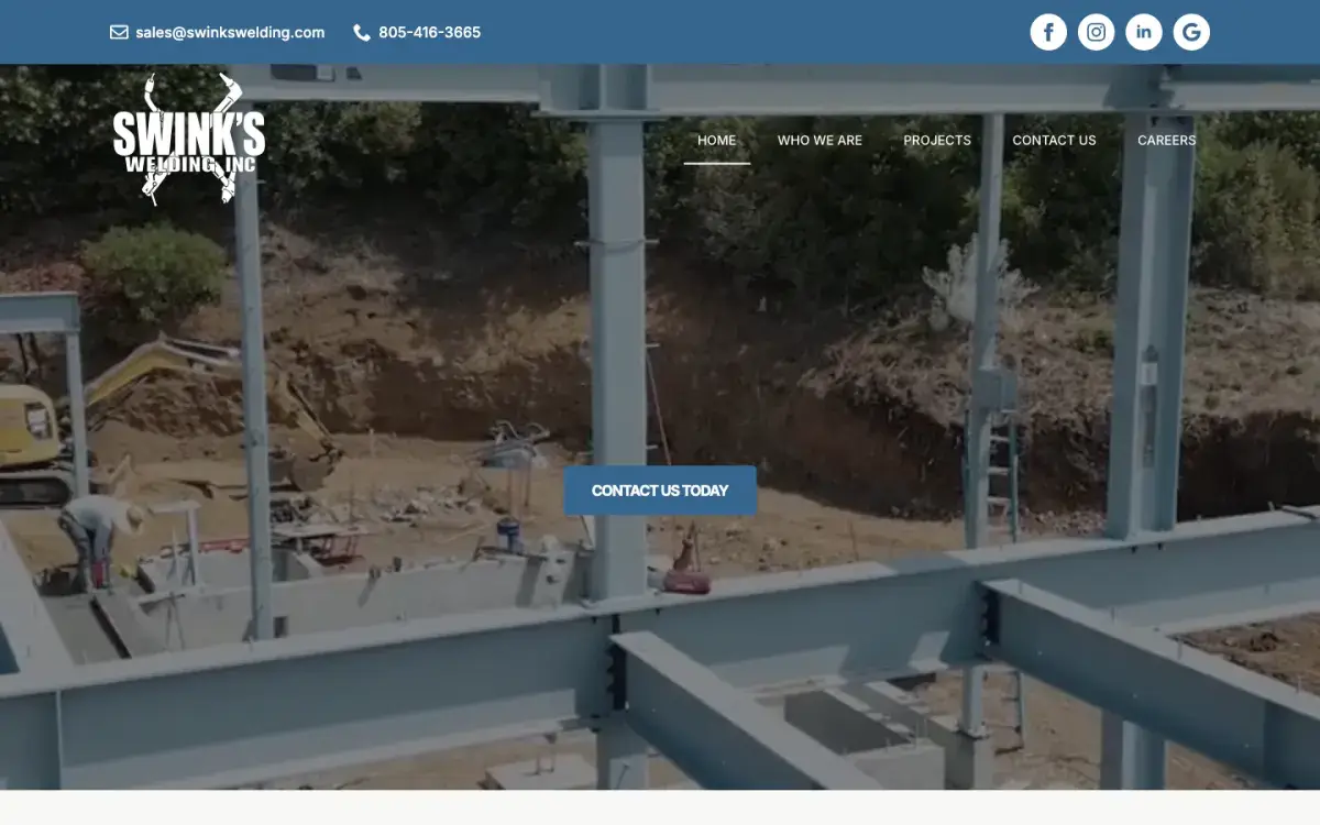 Swink’s Welding homepage